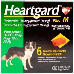 Heartgard Plus - Tabletas Masticables Raza Mediana 12 a 22 kg