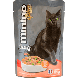 Minino Plus - Alimento Húmedo Pouch para Gato Adulto Sabor Salmón