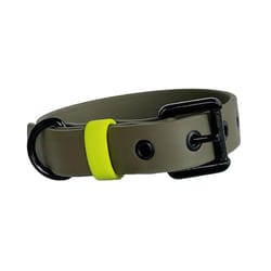 Il Can - Collar Impermeable Verde Militar y Amarillo Neon