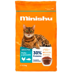 Minishu - Alimento para Gato Adulto sabor Pollo y Pescado