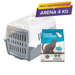 Savic - Pack Transportadora Zephos + Arena Carbón 4Kg