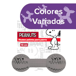 Peanuts -  Hueso Goma con ranuras para croquetas 13 cm Variedad Colores