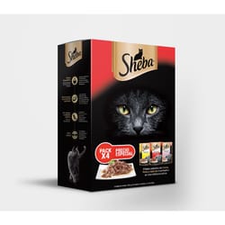 Sheba - Alimento Húmedo Para Gato Adulto AhorraPack 85 g x 4 Sobres