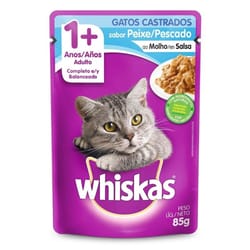 Whiskas - Alimento Húmedo Para Gato Adulto Castrado Pescado