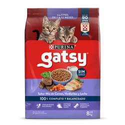 Gatsy - Alimento Gato Sabor Carne, Verduritas y Leche