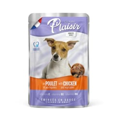 Plaisir - Pouch Perro Adulto Trozos De Pollo Con Verduras Salsa