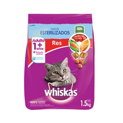 Whiskas - Alimento para Gatos Esterilizados Sabor Res