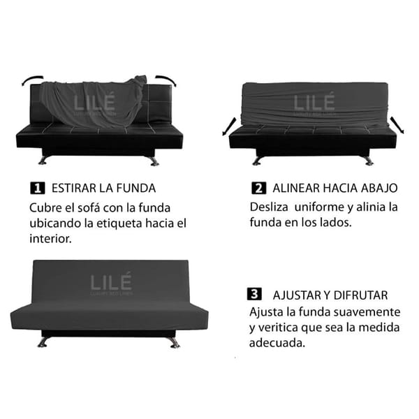 Lile - Protector Sofá Cama Ajustable Premium 3 Puestos